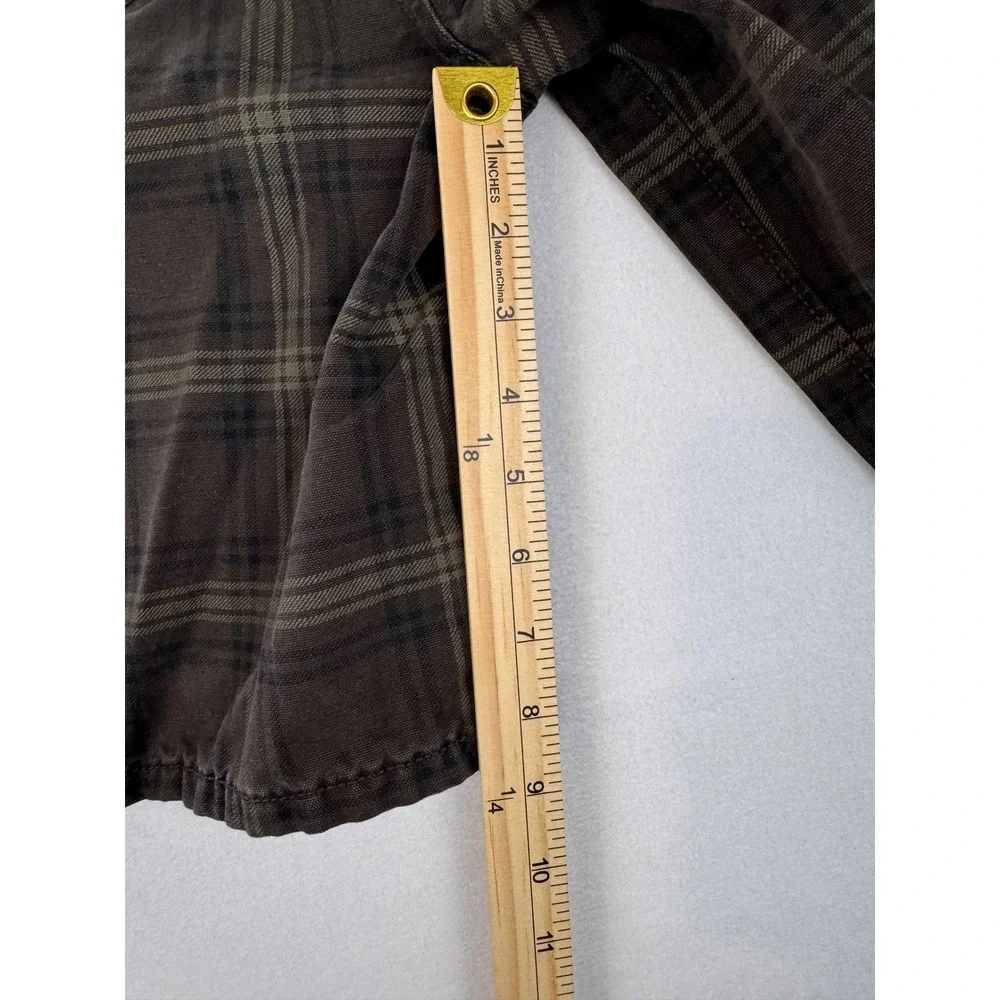 Old Navy Super Baggy Plaid Shorts Boys Size 12 Brown Cotton Casual